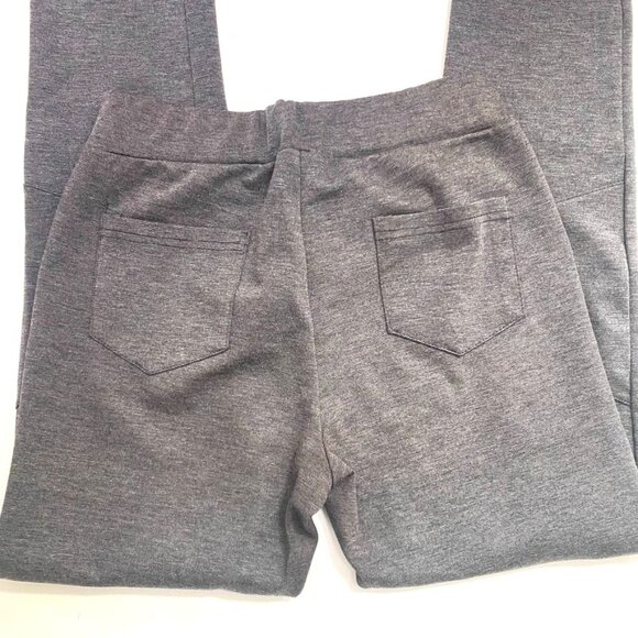 Unbranded Boutique Pull On Legging Pants Seaming Detail Polyester Spandex Grey - Picture 5 of 7